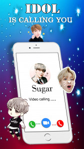 اسکرین شات برنامه idol Call You: Fake Video Call 1