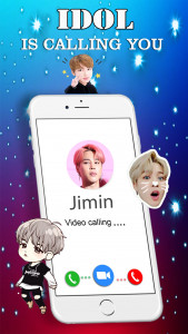 اسکرین شات برنامه idol Call You: Fake Video Call 1