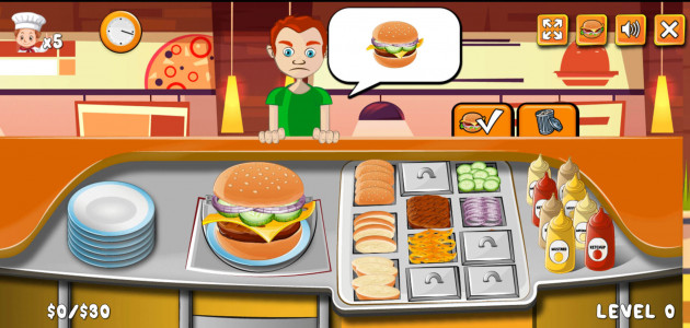 اسکرین شات بازی همبرگر فروشی بازی اشپزی 3