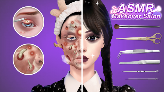 اسکرین شات بازی ASMR Makeover Salon: Make up 1