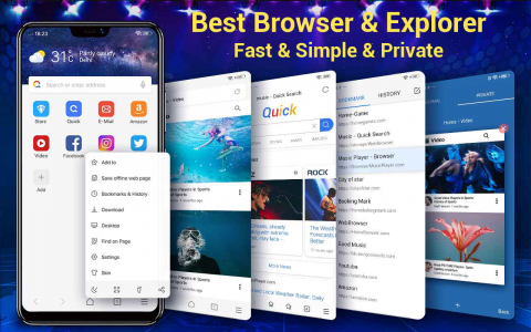 اسکرین شات برنامه Web Browser & Fast Explorer 1