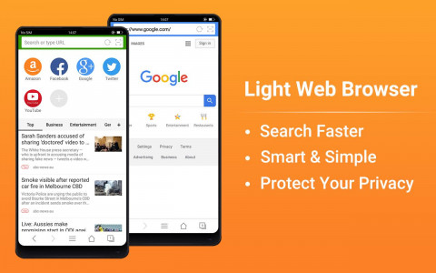 اسکرین شات برنامه Web Browser - Fast & Private 1
