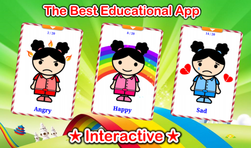 اسکرین شات 1 برنامه Emotions Cards : Learn English