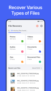 اسکرین شات 1 برنامه FileRecovery - Restore photos