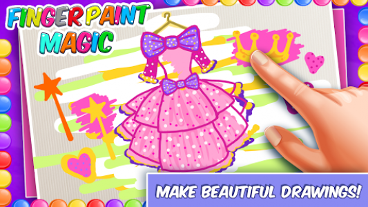 اسکرین شات برنامه Fingerpaint Magic Draw and Color by Finger 2