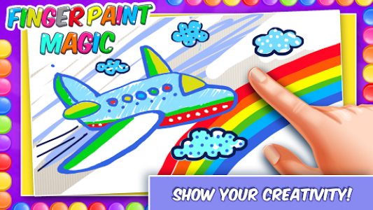 اسکرین شات برنامه Fingerpaint Magic Draw and Color by Finger 1