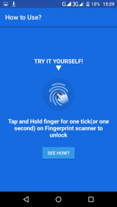 اسکرین شات برنامه Fingerprint Apps Lock 1