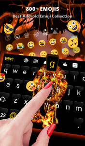 اسکرین شات برنامه Fire Lion Wallpaper + Keyboard 3