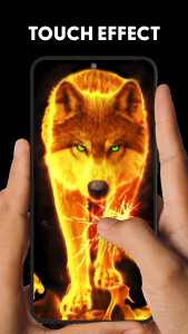 اسکرین شات 2 برنامه Fire Wallpaper Theme Lone Wolf