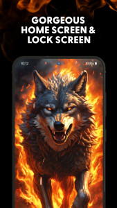 اسکرین شات 7 برنامه Fire Wallpaper Theme Lone Wolf