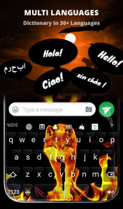 اسکرین شات برنامه Fire Wallpaper Theme Lone Wolf 3