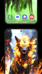 اسکرین شات برنامه Fire Wallpaper Theme Lone Wolf 5