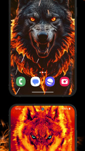اسکرین شات 6 برنامه Fire Wallpaper Theme Lone Wolf