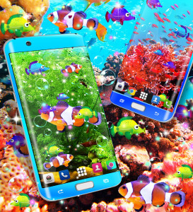 اسکرین شات برنامه Fish live wallpaper 7