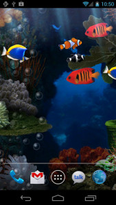 اسکرین شات برنامه Aquarium Free Live Wallpaper 1