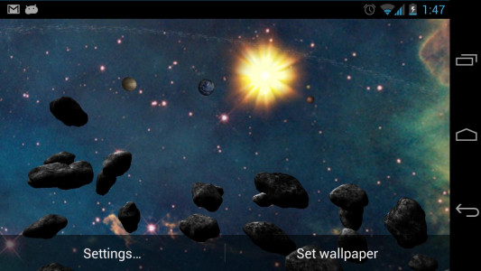 اسکرین شات برنامه Asteroid Belt Free L Wallpaper 6