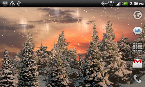 اسکرین شات برنامه Snowfall Free Live Wallpaper 4