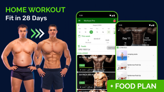 اسکرین شات 1 برنامه Home Workout - Fit in 28 Days