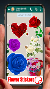 اسکرین شات برنامه WAStickerApps Flowers 1