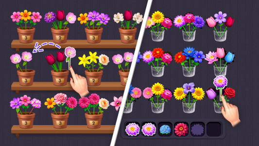 اسکرین شات 6 بازی Flower Merge - Sort Games