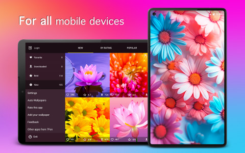 اسکرین شات 6 برنامه Flower Wallpapers 4K