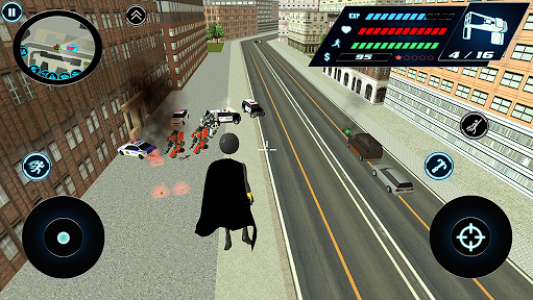 اسکرین شات بازی Flying Stickman Panther Rope Hero Crime City 3
