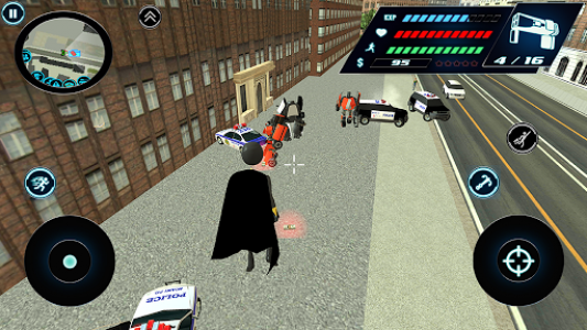 اسکرین شات بازی Flying Stickman Panther Rope Hero Crime City 4