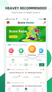 اسکرین شات برنامه Score Radar: Soccer prediction, tips, scores 1