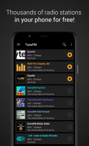 اسکرین شات برنامه Internet Radio Player - TuneFm 2