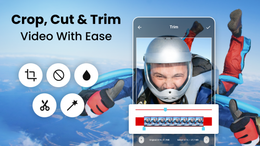 اسکرین شات 1 برنامه Crop, Cut & Trim Video Editor