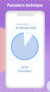 اسکرین شات برنامه Pomodoro Productivity Timer 1