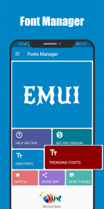 اسکرین شات برنامه Fonts for Huawei Emui 1