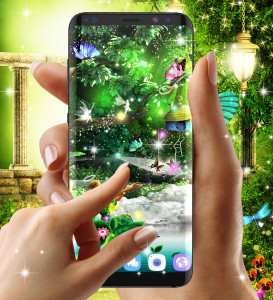 اسکرین شات برنامه Forest fairy magical wallpaper 3