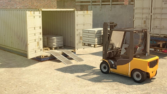 اسکرین شات بازی 3D Forklift Simulator Parking Games 2018 1