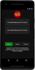 اسکرین شات برنامه 4G Only Network Mode LTE VoLTE Dual SIM Setting 1