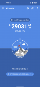 اسکرین شات 3 برنامه Altimeter