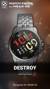 اسکرین شات 1 برنامه Destroy Watch Face
