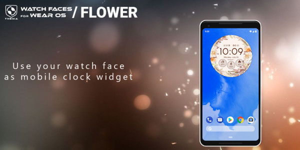 اسکرین شات برنامه Flower Watch Face 8