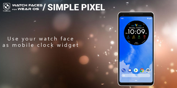 اسکرین شات برنامه Simple Pixel Watch Face 6