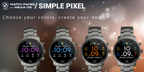 اسکرین شات برنامه Simple Pixel Watch Face 2