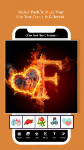 اسکرین شات 5 برنامه Fire Text Photo Frame
