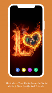 اسکرین شات 6 برنامه Fire Text Photo Frame