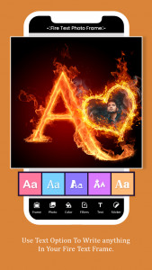 اسکرین شات 4 برنامه Fire Text Photo Frame