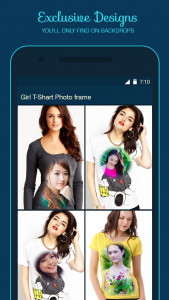 اسکرین شات برنامه Girl T Shirt Photo Frame 1