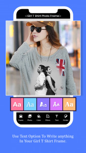 اسکرین شات 4 برنامه Girl T Shirt Photo Frame
