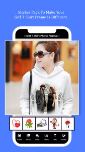 اسکرین شات 5 برنامه Girl T Shirt Photo Frame