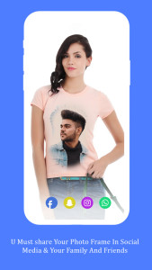 اسکرین شات 6 برنامه Girl T Shirt Photo Frame