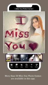 اسکرین شات 2 برنامه Miss You Photo Frame