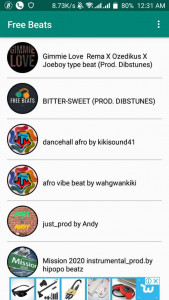 اسکرین شات 1 برنامه Instrumentals & Beats Download