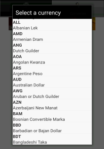 اسکرین شات 4 برنامه Exchange rate. All currencies